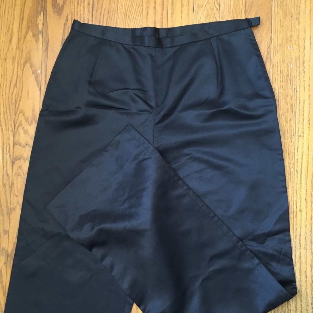 High waisted silk pants